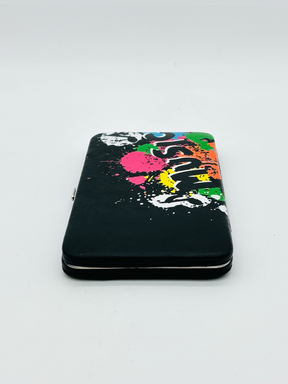 Y2K Music Splash Graffiti Clutch Wallet Neon Alt Checkbook Mall Goth Pop Punk - Picture 4 of 16